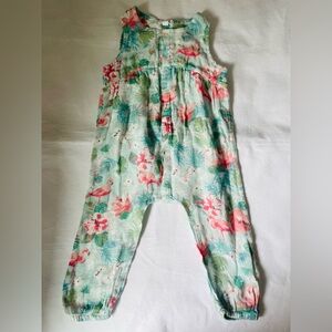 NWT Angel Dear Muslin Floral Jumpsuit